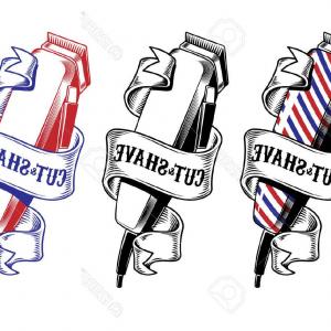 300x300 Barbers Pole With Scissor Razor And Old Clippers Vector Hoodamathrun