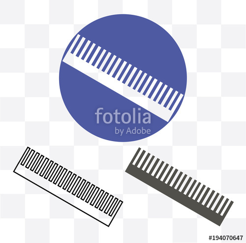 500x494 Comb Barber Comb, Black Plastic Comb Vector Illustration Icon