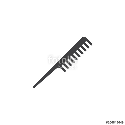 500x500 Hairdresser Comb Vector Icon Filled Flat Sign For Mobile Concept