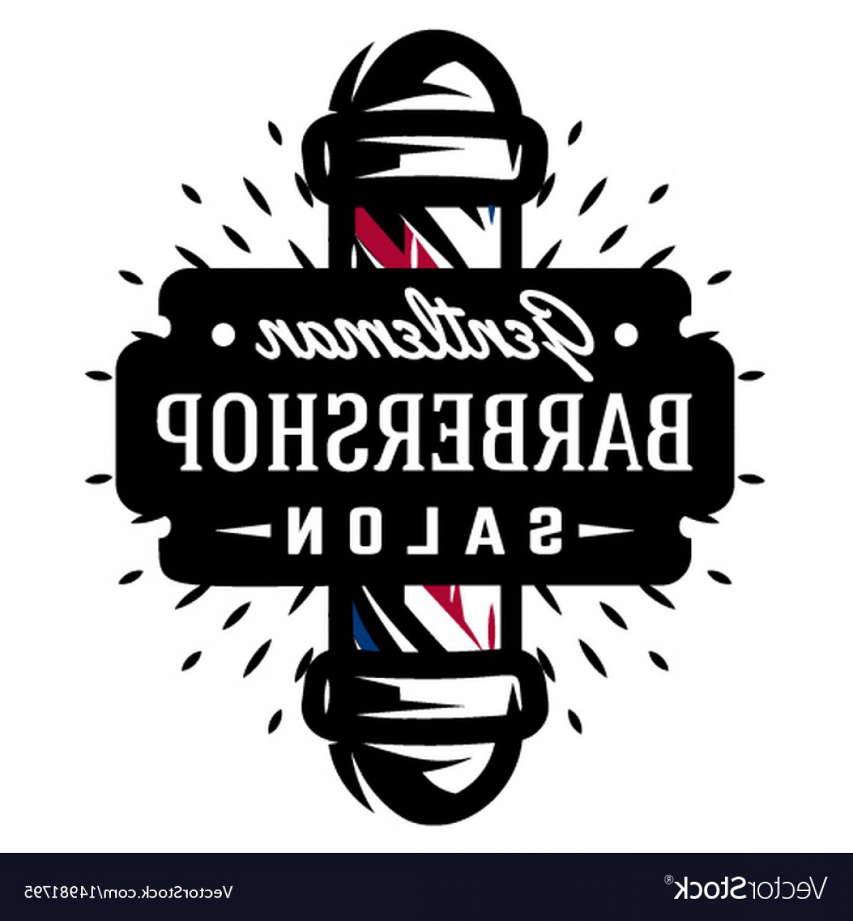 1200x1296 Logo For Barbershop With Barber Pole Vector Soidergi