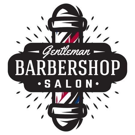 Logo For Barbershop With Barber Pole In Vintage Style Vector 450x450 Logo For Barbershop With Barber Pole In Vintage Style Vector