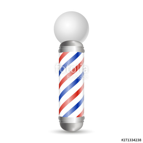 Realistic Barber Pole Glass Barber Shop Poles With Red, Blue 500x500 Realistic Barber Pole Glass Barber Shop Poles With Red, Blue