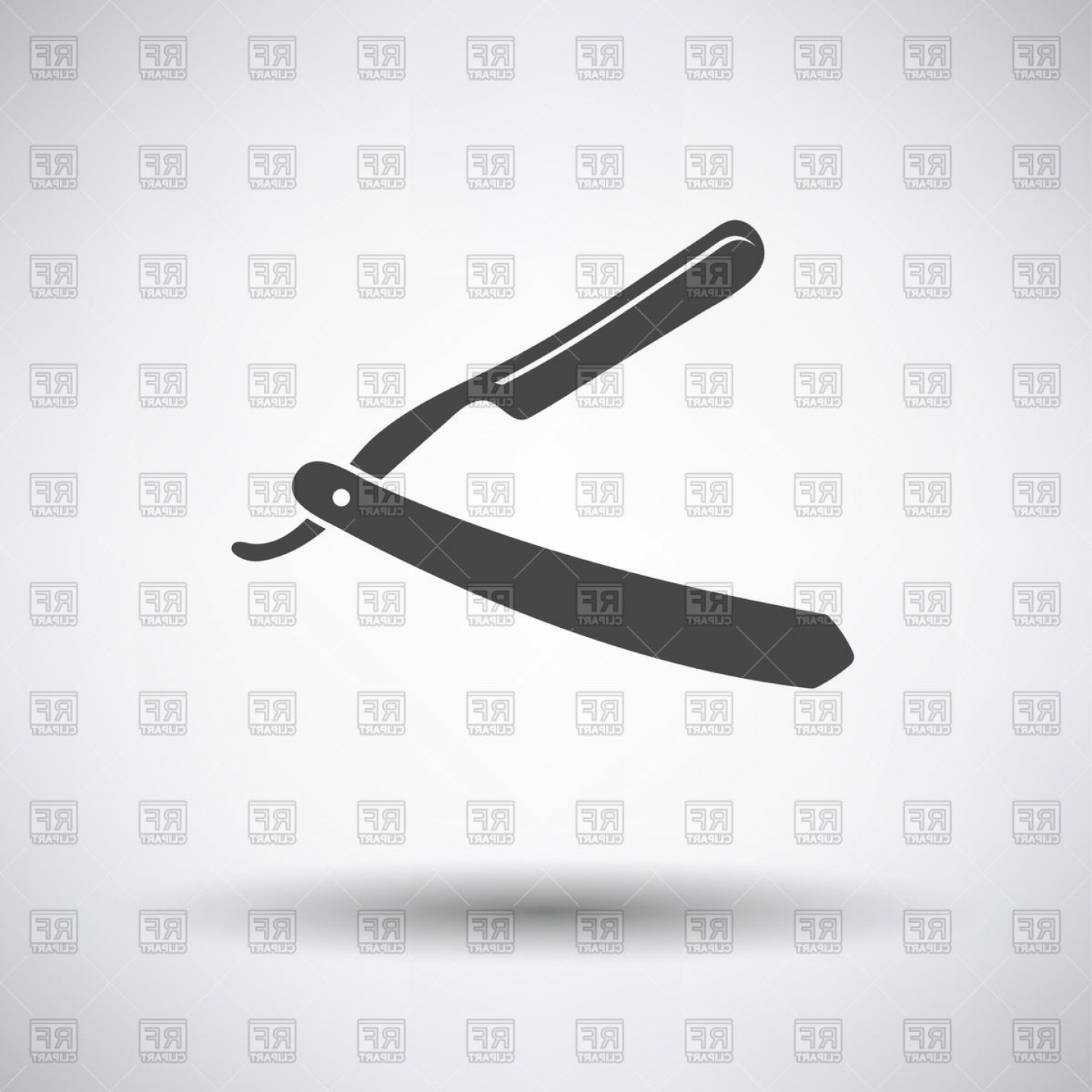 1440x1440 Old Straight Razor Barber Knife Vector Clipart Soidergi