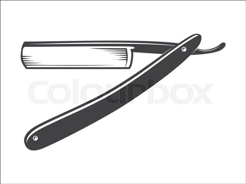 800x600 Straight Razor Vector Isolated On A Stock Vector Colourbox