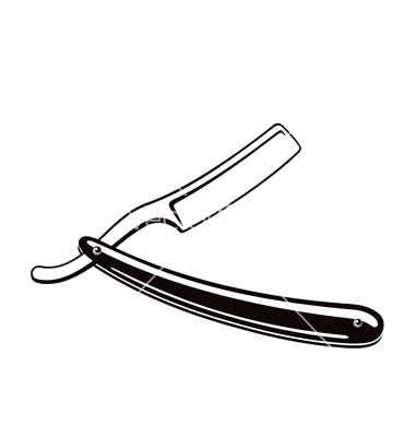 380x400 Barber Razor Vector Straight