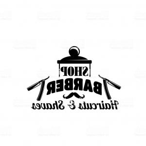 300x300 Barber Shop Flyer With Dangerous Razor Vector Catchsplace