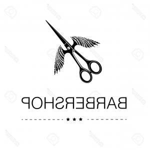 300x300 Photostock Vector A Logo For Barbershop Hair Salon With Flying