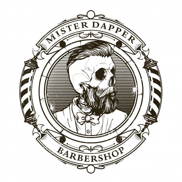Hand Drawn Barber Shop Logo In Vintage Style Vector Premium Download 626x626 Hand Drawn Barber Shop Logo In Vintage Style Vector Premium Download