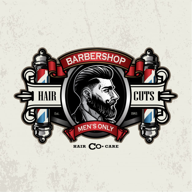 Vintage Barbershop Logo Vector Premium Download 626x626 Vintage Barbershop Logo Vector Premium Download