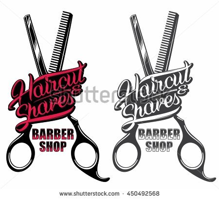 Barber Shop Logo Clipart 450x409 Barber Shop Logo Clipart
