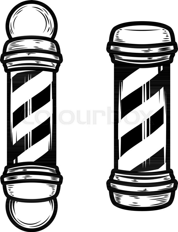 615x800 Barber Shop Pole Illustrations On Stock Vector Colourbox