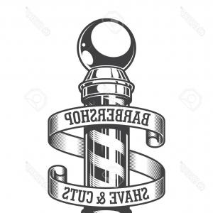 300x300 Barbershop Logo With Pole Vector Geekchicpro