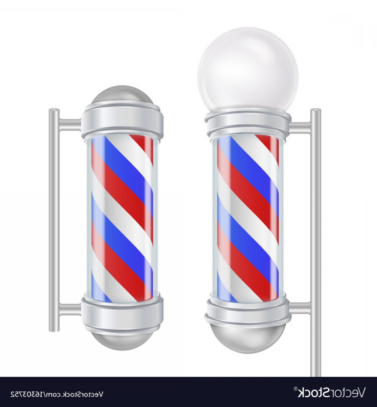 1200x1296 Barber Shop Pole Red Blue White Stripes Vector Geekchicpro
