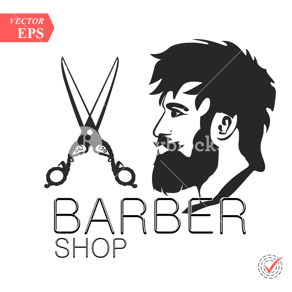 1000x1000 Barber Shop Isolated Vintage Label Badge Emblem Vector