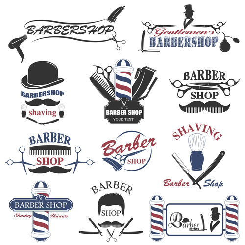 500x500 Barber Shop Label Vector Free Download