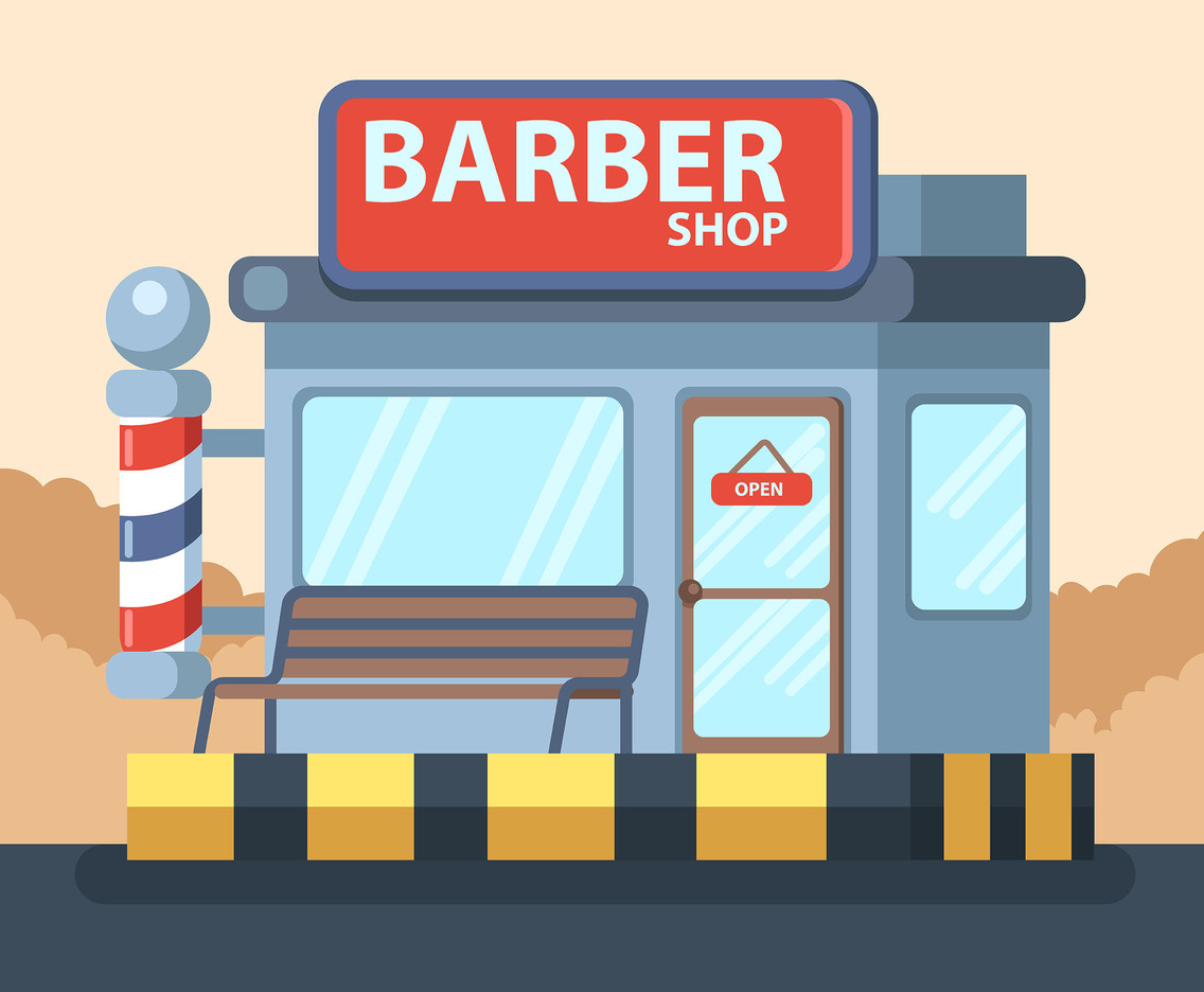 1136x936 Barber Shop Front Vector Vector Art Graphics
