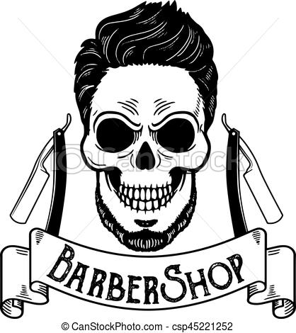 418x470 Barber Shop Logo Clipart