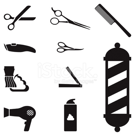 437x439 Barber Shop Royalty Free Vector Icon Set Royalty Free Vector Stock