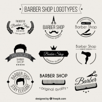 200x200 Barber Shop Logo Free Vector Graphic Art Free Download