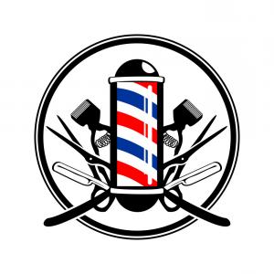300x300 Barbershop Design Scissors Shaving Brush Razor Vector Clipart