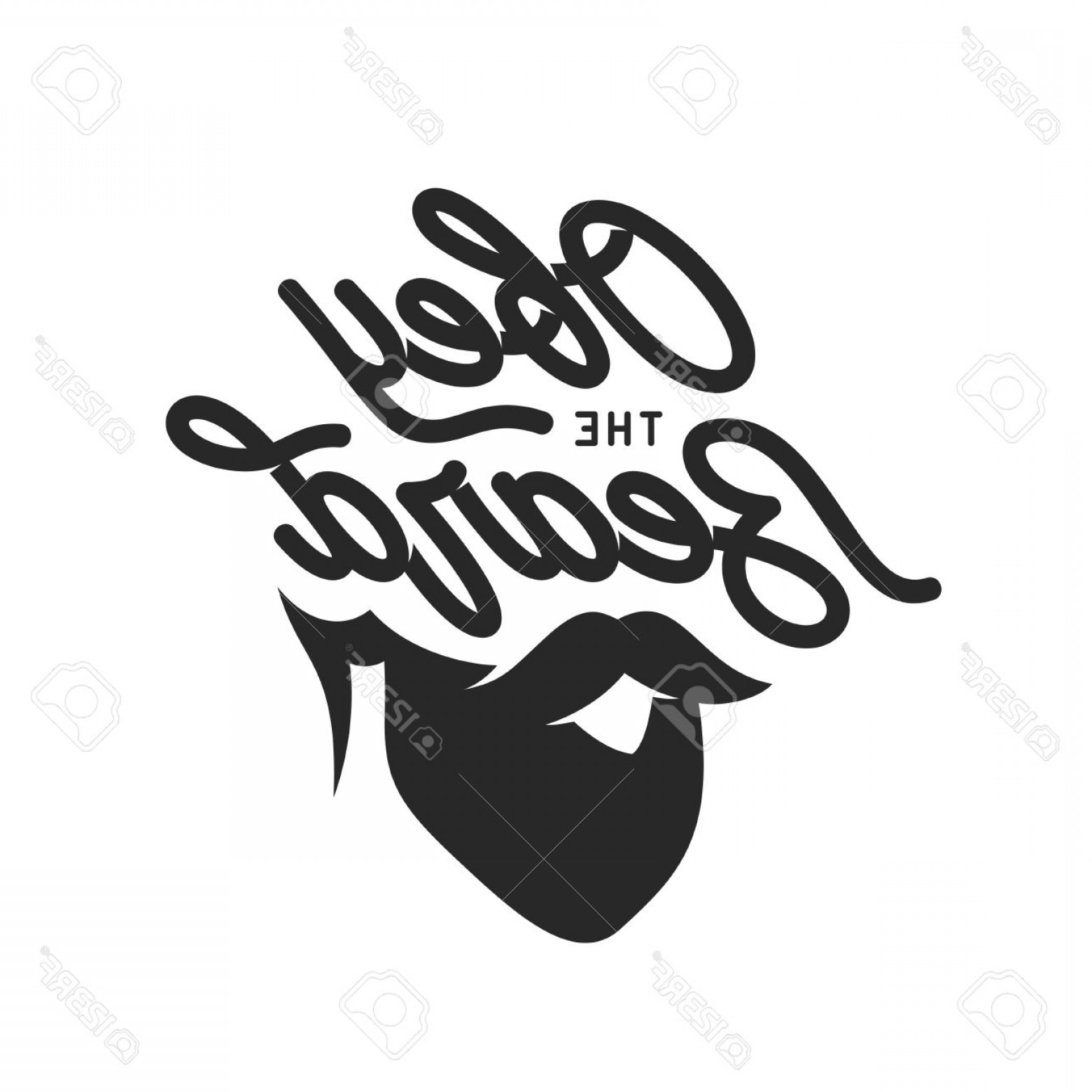 1560x1560 Photostock Vector Obey The Beard Typography Print Mustache