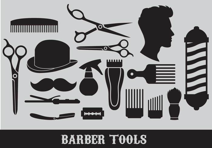 700x490 Barber Tools Vectors