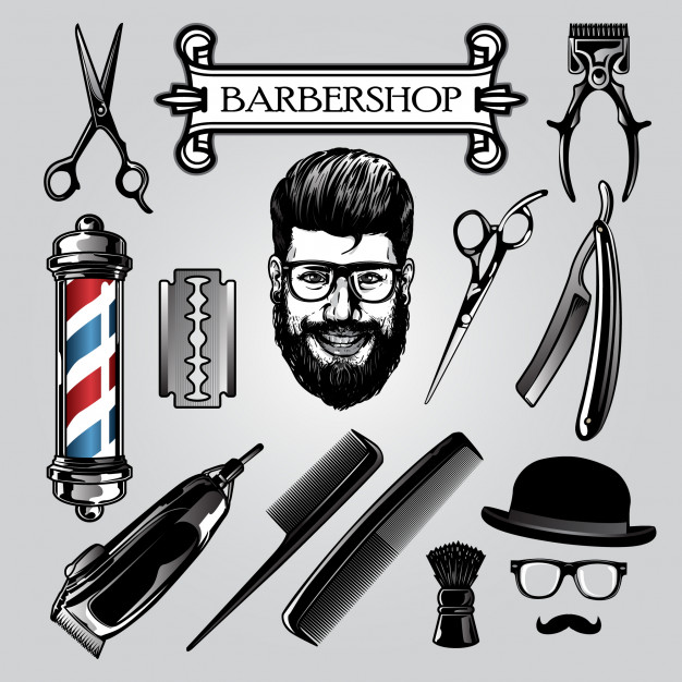 626x626 Barber Tools Set Vector Premium Download