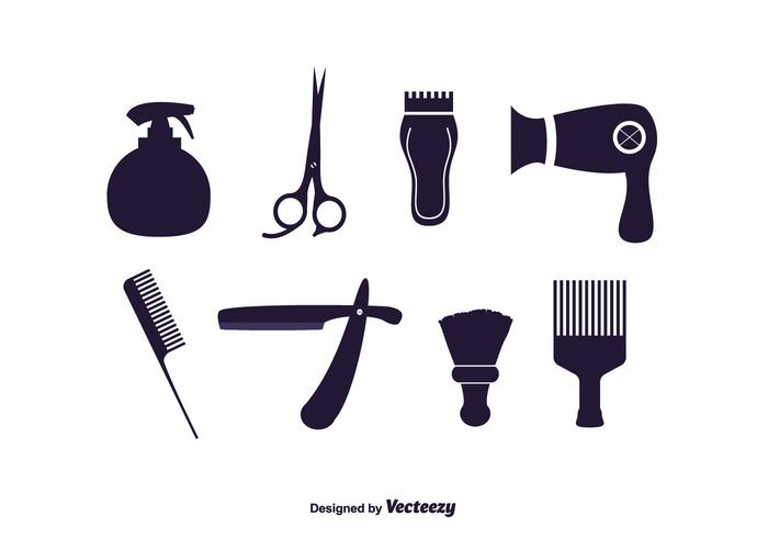 700x490 Vector Set Of Barber Tools