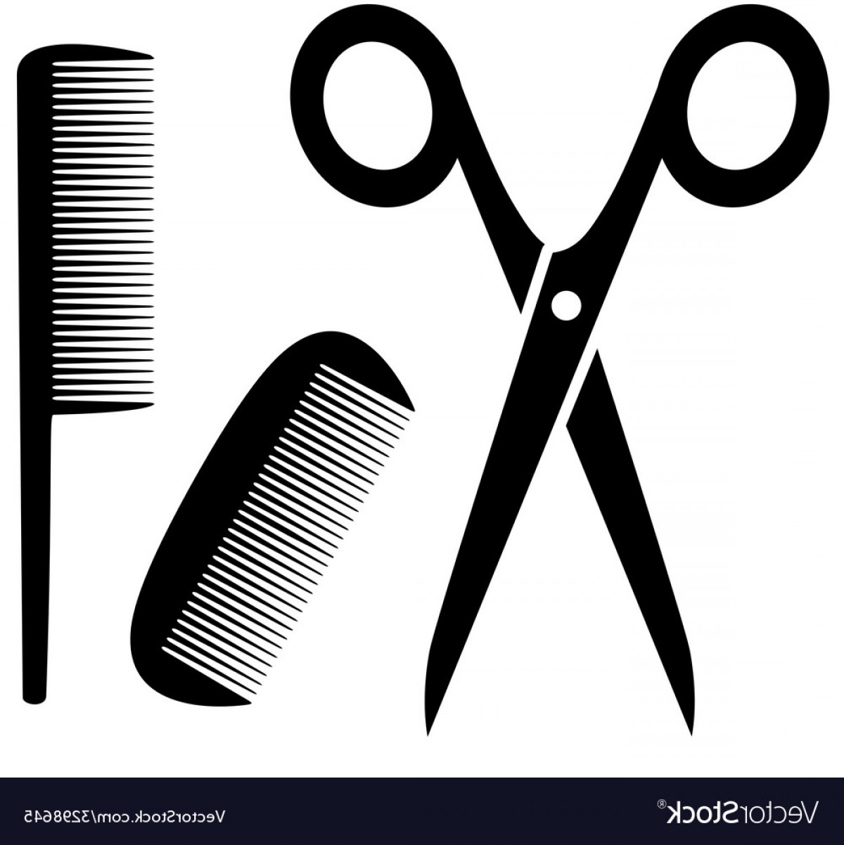 1200x1202 Barber Tools Icon With Scissors And Comb Vector Geekchicpro