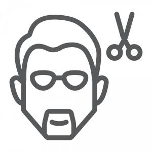 300x300 Photostock Vector Logo For Barbershop Hair Salon With Barber