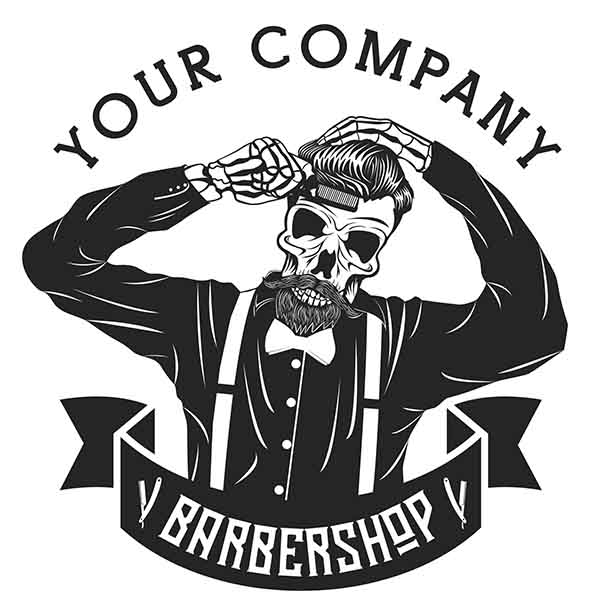 600x600 Barber Skull Vector Free Dwonload Vectorskey