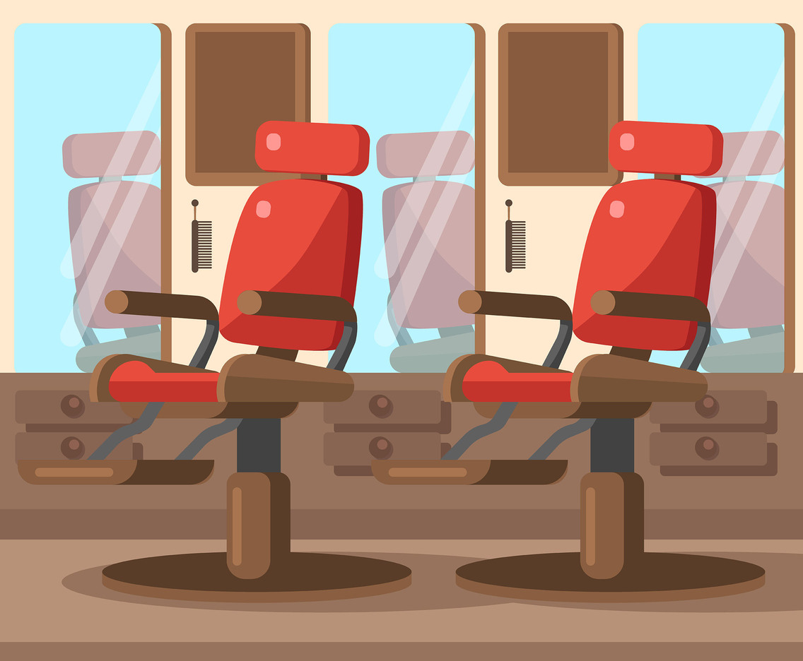 1136x936 Barber Shop Chairs Vector Vector Art Graphics