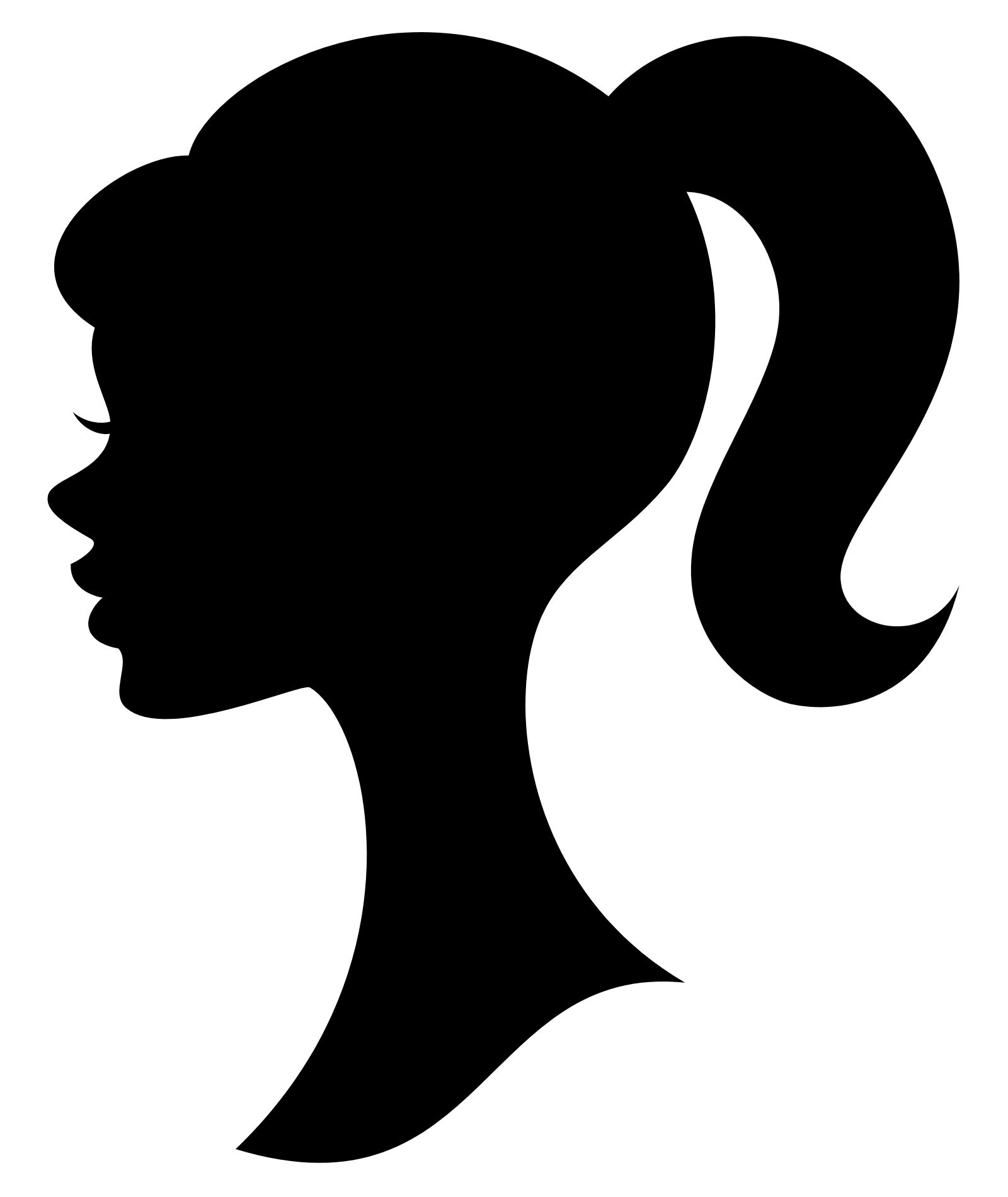 1600x1900 Barbie Head Silhouette Logo