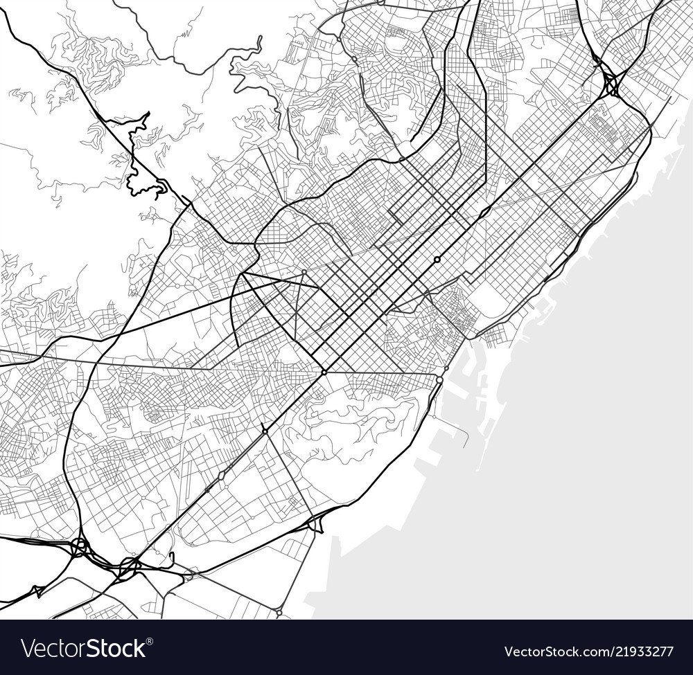 1000x975 Map Barcelona Vector Download Them And Print