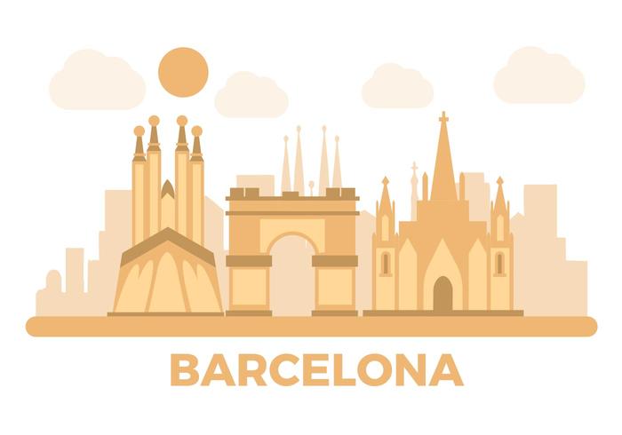 700x490 Barcelona Landmark Vector
