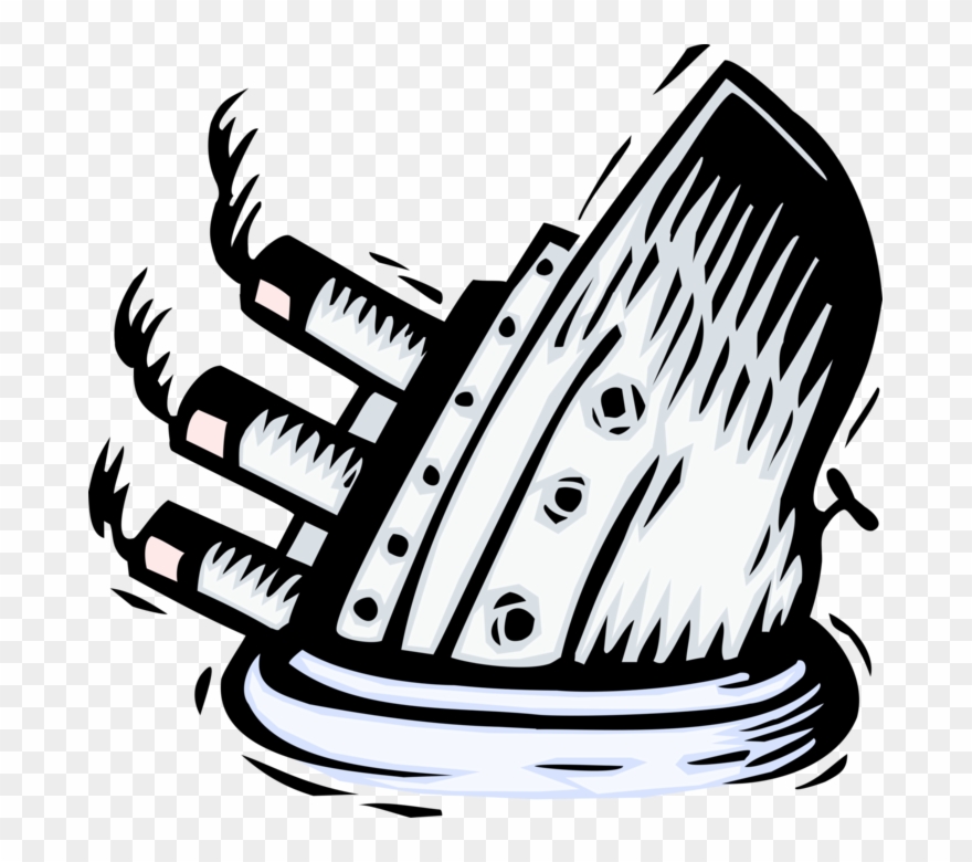 880x780 Vector Illustration Of Sinking Titanic Cruise Ship