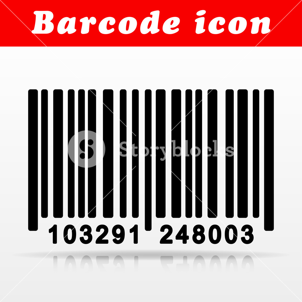 1000x1000 Illustration Of Black Barcode Vector Icon Design Royalty Free