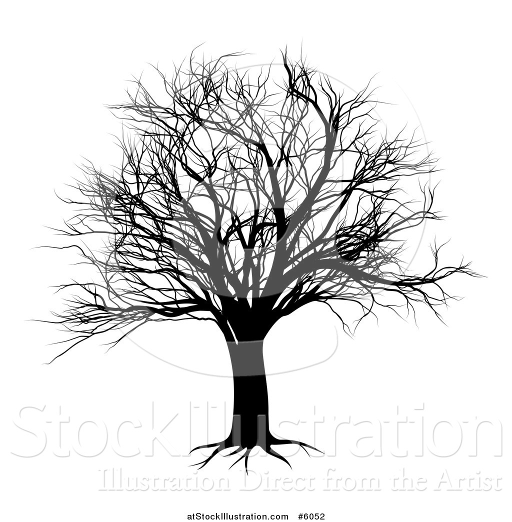 1024x1044 Vector Illustration Of A Black Bare Tree Silhouette