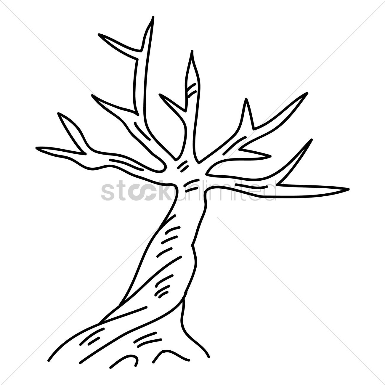 1300x1300 Bare Tree Vector Image