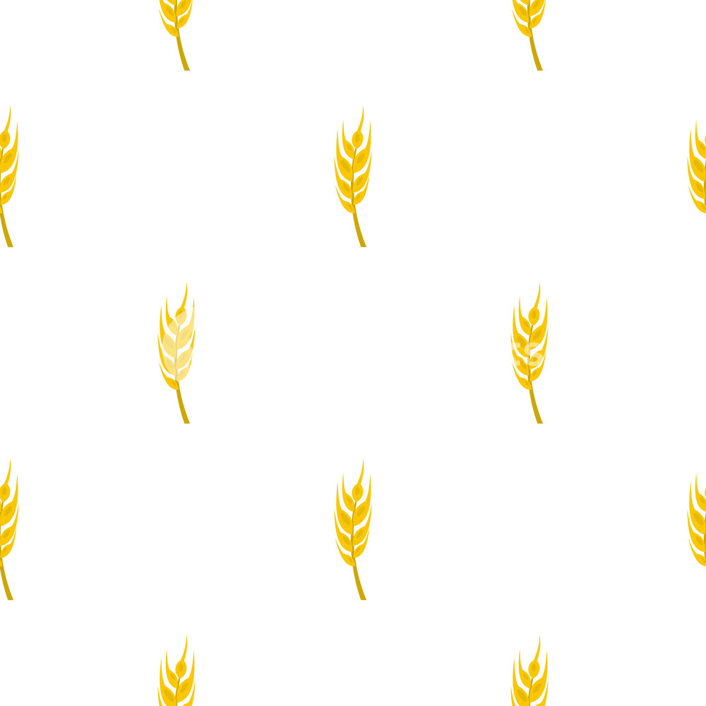 1000x1000 Barley Spike Pattern Seamless For Any Design Vector Illustration