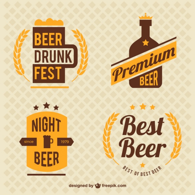 626x626 Decorative Vintage Beer Badges Vector Free Download