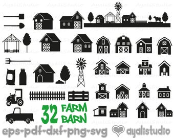 340x270 Barn Vector Etsy