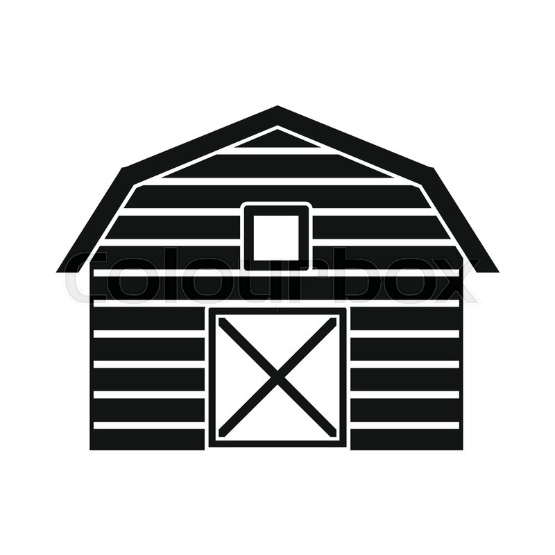 800x800 Farm Icon In Black Simple Silhouette Stock Vector Colourbox