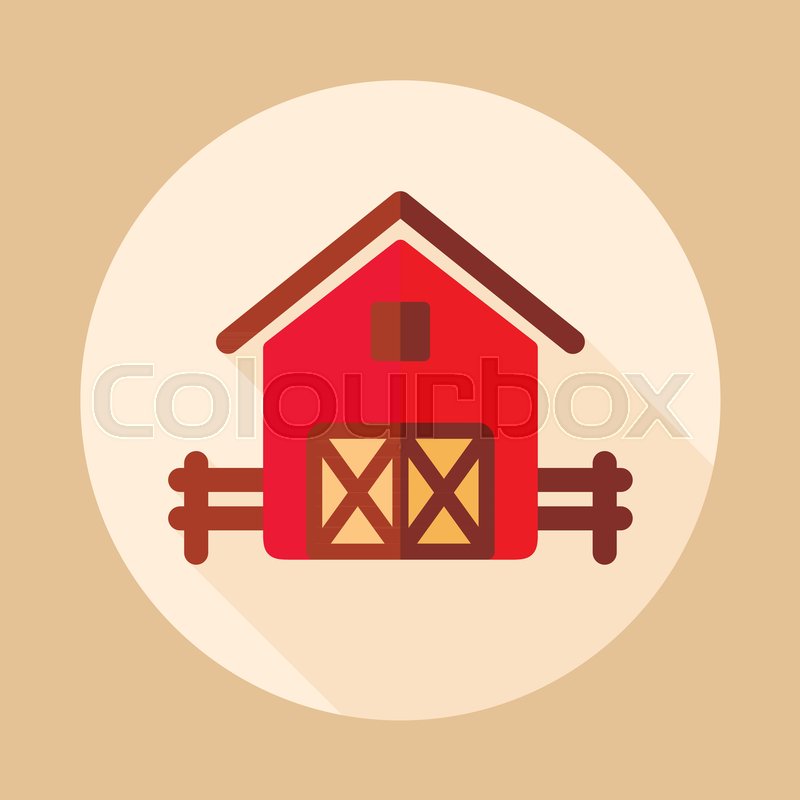 800x800 Barn Icon Farm Animal Sign Graph Stock Vector Colourbox