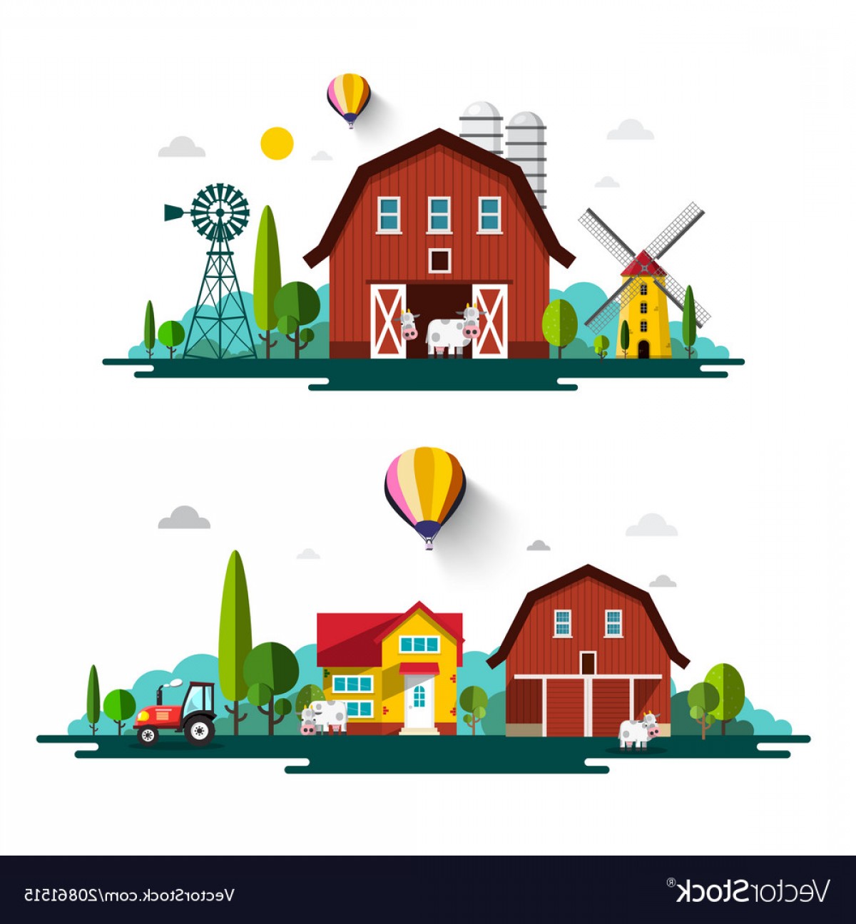 1200x1296 Behind Barn Vector Art Catchsplace
