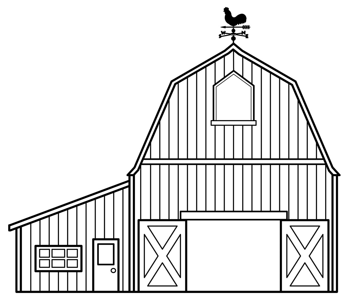1200x1032 Clipart Barn