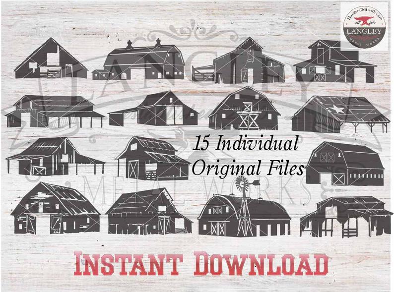 794x589 Barn Vector Instant Download Clip Art Silhouette Elements Etsy