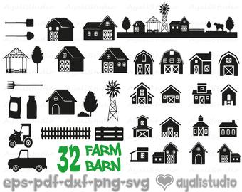 340x270 Barn Vector Etsy