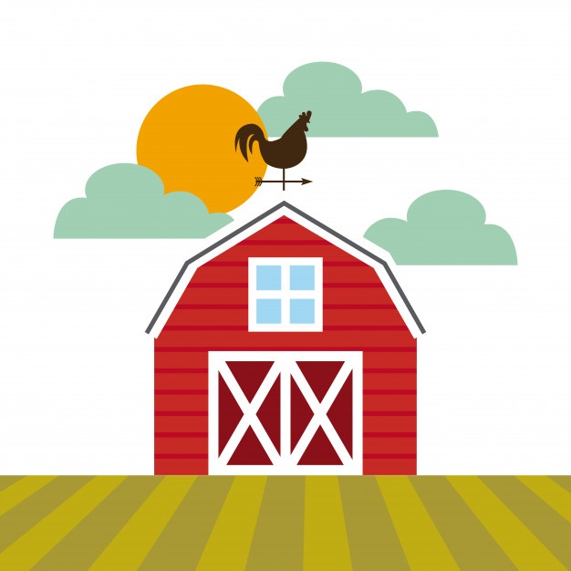626x626 Farm Barn Design Vector Premium Download