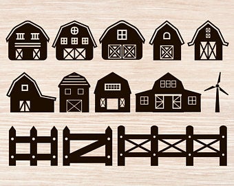 340x270 Barn Vector Etsy